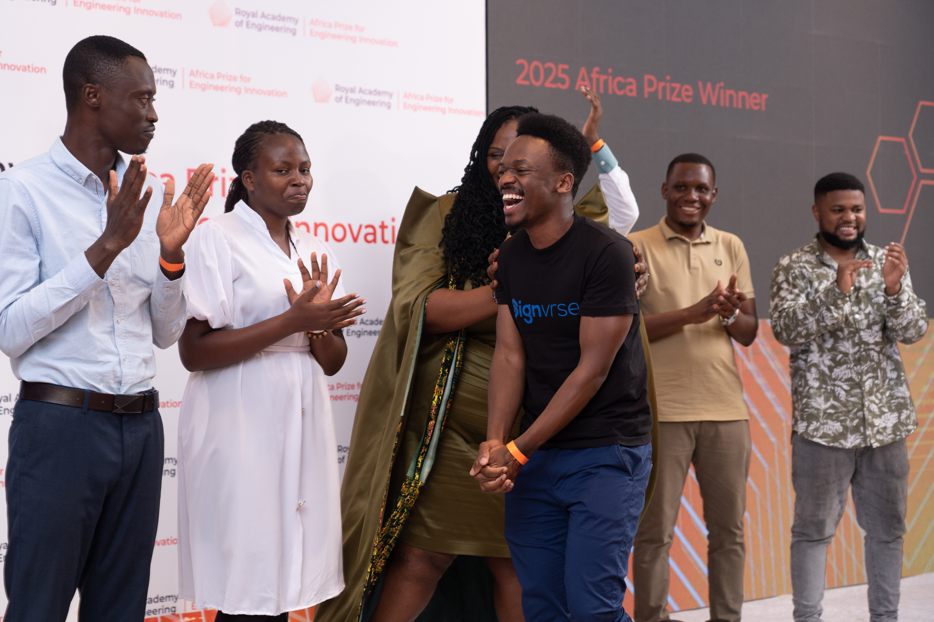 Elly Savatia being named the winner of the 2025 Africa Prize
